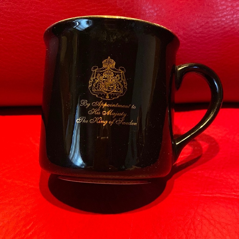Gevalia Kaffe Vintage Black Gold Coffee Mug
